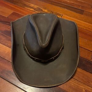 Stetson Brown Leather Cowboy Hat